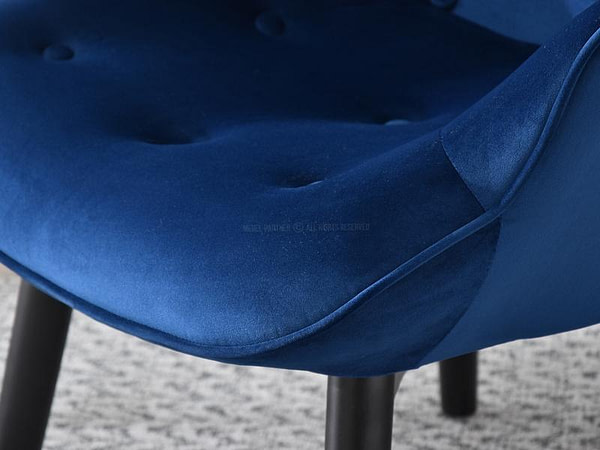 Nuria NURIA steppelt skandináv fotel sötétkék-fekete 10