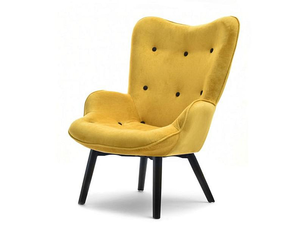 Nuria NURIA steppelt skandináv fotel sárga-fekete