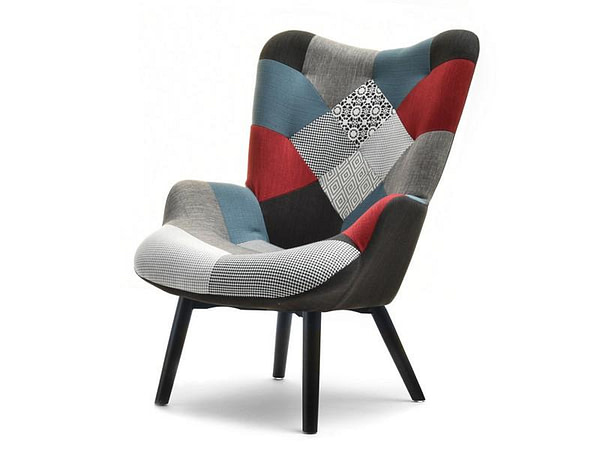 Nuria NURIA steppelt skandináv fotel patchwork 1-fekete