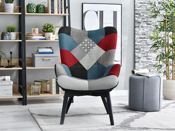 Nuria NURIA steppelt skandináv fotel patchwork 1-fekete 3
