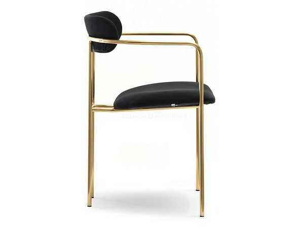 Malaga karosszék MALAGA szék, fekete plüss-arany 14