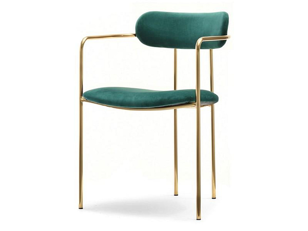 Malaga karosszék MALAGA szék, zöld plüss-arany