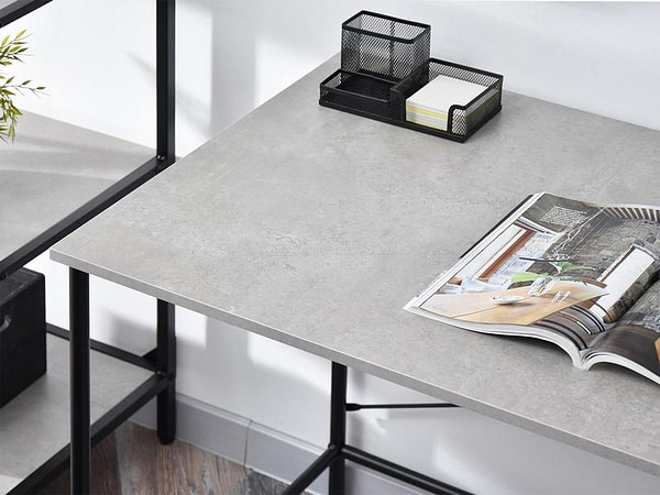 Íróasztalok és polcok VIGO fiókos íróasztal, beton-fekete 5