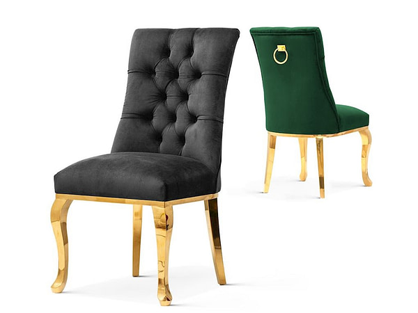 Glamour Lord Glamour szék, arany láb és kopogtató, választható kárpit
