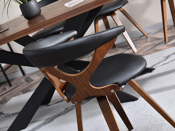 Hajlított székek BONITO szék, dió-fekete 8