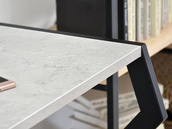 Íróasztalok és polcok DESIGNO íróasztal, beton-fekete 8