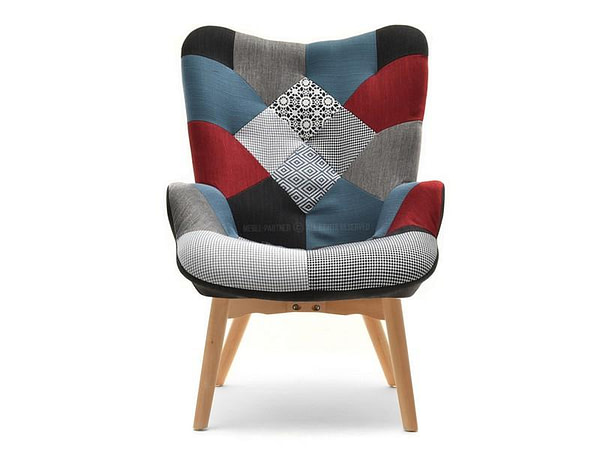 Nuria NURIA steppelt skandináv fotel, patchwork 1-bükk 11