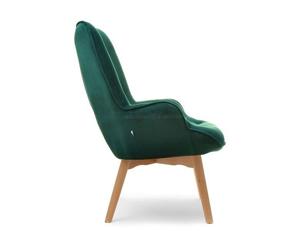 Nuria NURIA steppelt skandináv fotel, zöld-bükk 12