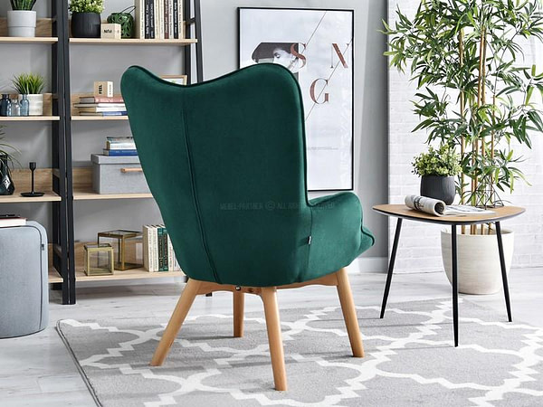Nuria NURIA steppelt skandináv fotel, zöld-bükk 10