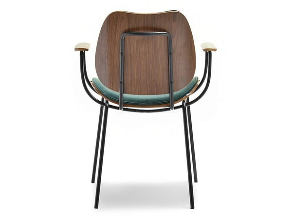 Hajlított székek FACTOR szék, dió-zöld plüss 16