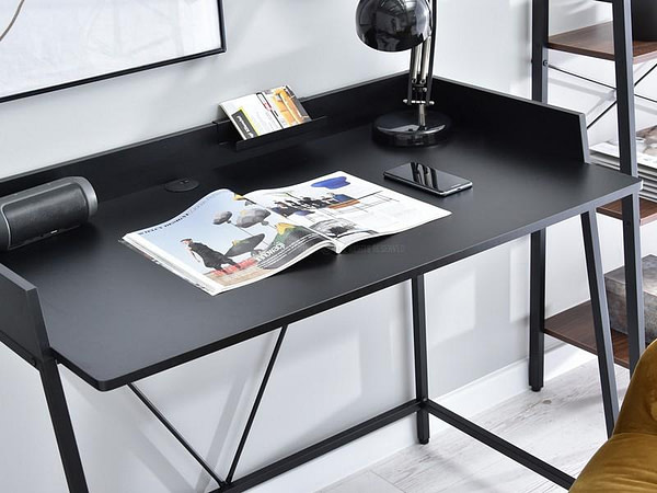 Íróasztalok és polcok LIAM íróasztal, fekete 5