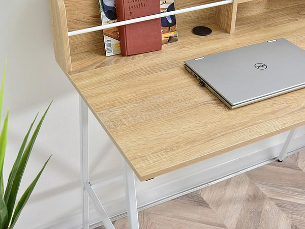 Íróasztalok és polcok STILO íróasztal, sonoma tölgy-fehér 10