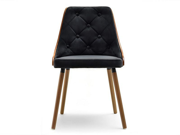 Hajlított székek MAGNUM szék, dió-fekete plüss 16
