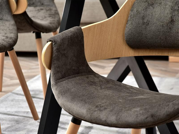Hajlított székek TWIG szék, tölgy-barna plüss 9