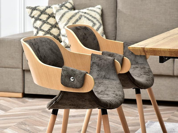 Hajlított székek TWIG szék, tölgy-barna plüss 8