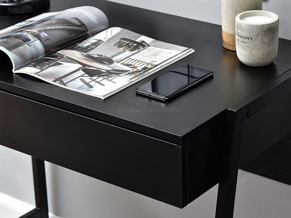 Íróasztalok és polcok NORS fiókos íróasztal, fekete 8