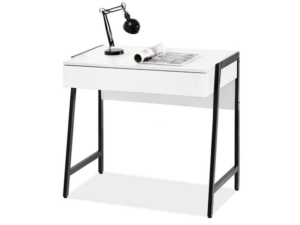 Íróasztalok és polcok NORS íróasztal, fehér-fekete