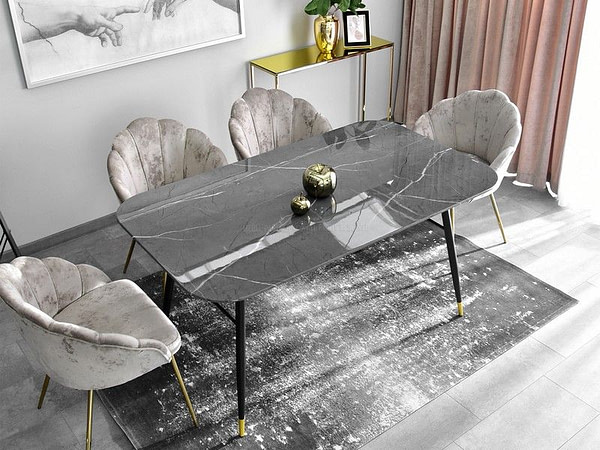 Design asztalok BERNO étkezőasztal, szürke márvány 4