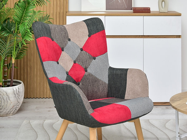 Nuria NURIA steppelt skandináv fotel patchwork 3-bükk 11