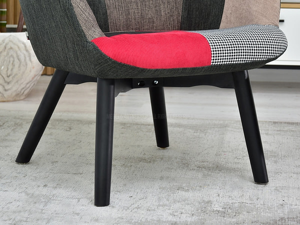 Nuria NURIA steppelt skandináv fotel patchwork 3-fekete 2