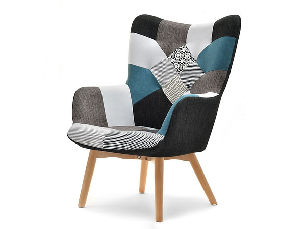 Nuria NURIA steppelt skandináv fotel patchwork 4-bükk