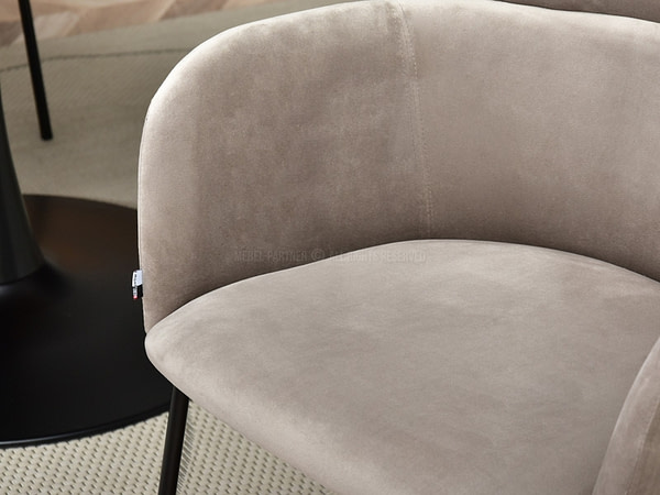 Zonder categorie BIAGIO design szék, beige plüss 4