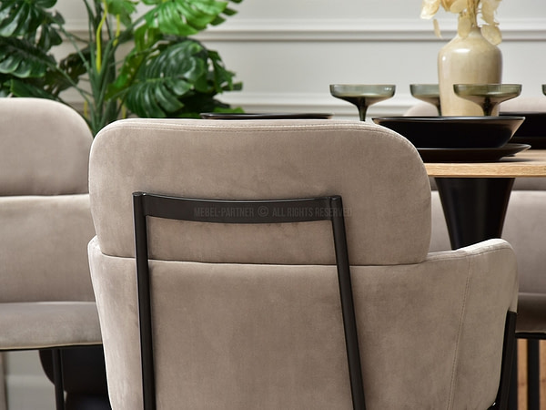 Zonder categorie BIAGIO design szék, beige plüss 15