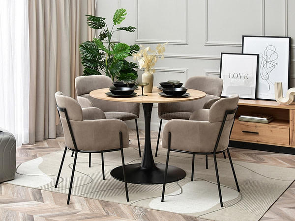 Zonder categorie BIAGIO design szék, beige plüss 14
