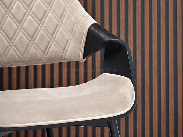Hajlított székek RENZO design étkezőszék, beige – fekete 10