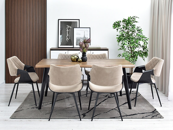 Hajlított székek RENZO design étkezőszék, beige – fekete 15