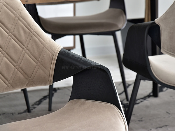 Hajlított székek RENZO design étkezőszék, beige – fekete 9