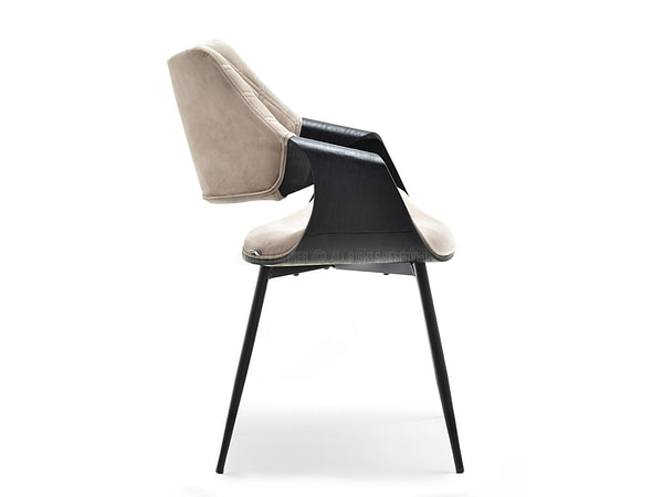 Hajlított székek RENZO design étkezőszék, beige – fekete 6