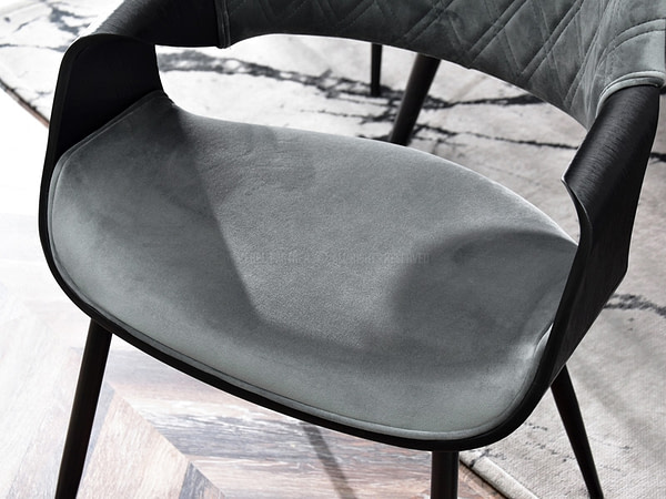 Hajlított székek RENZO design étkezőszék, szürke – fekete 4