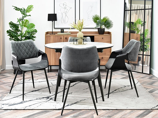 Hajlított székek RENZO design étkezőszék, szürke – fekete 17