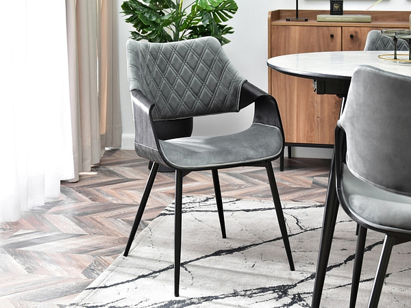 Hajlított székek RENZO design étkezőszék, szürke – fekete 9