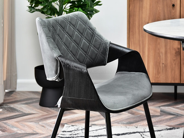 Hajlított székek RENZO design étkezőszék, szürke – fekete 10