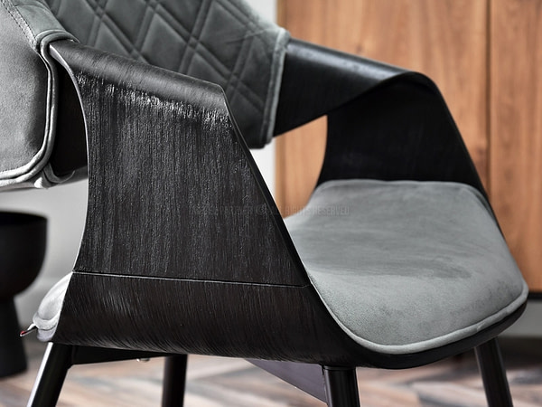 Hajlított székek RENZO design étkezőszék, szürke – fekete 18