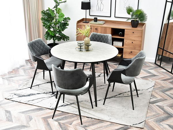 Hajlított székek RENZO design étkezőszék, szürke – fekete 6