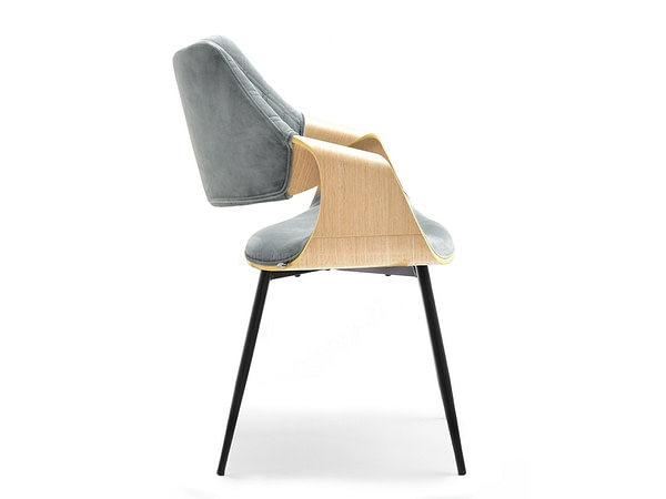 Hajlított székek RENZO design étkezőszék, szürke – tölgy 4