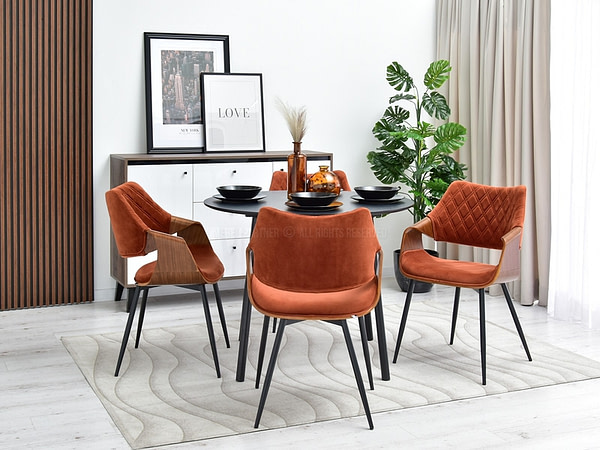 Hajlított székek RENZO design étkezőszék, vörösréz – dió 11