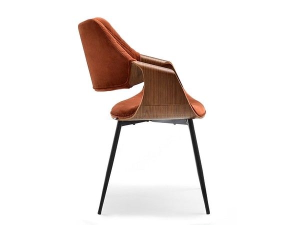 Hajlított székek RENZO design étkezőszék, vörösréz – dió 12
