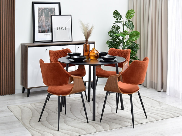 Hajlított székek RENZO design étkezőszék, vörösréz – dió 7