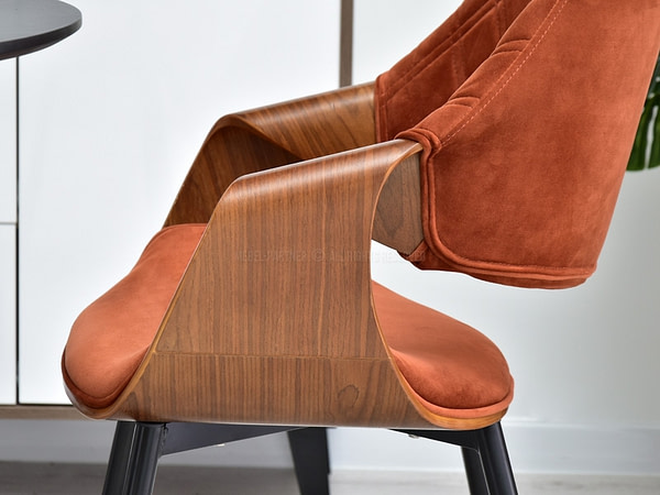 Hajlított székek RENZO design étkezőszék, vörösréz – dió 9