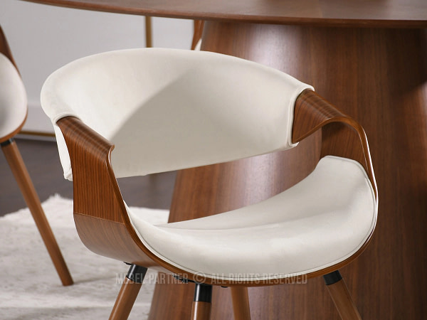 Hajlított székek BENT szék, dió-krémszínű velúr 12