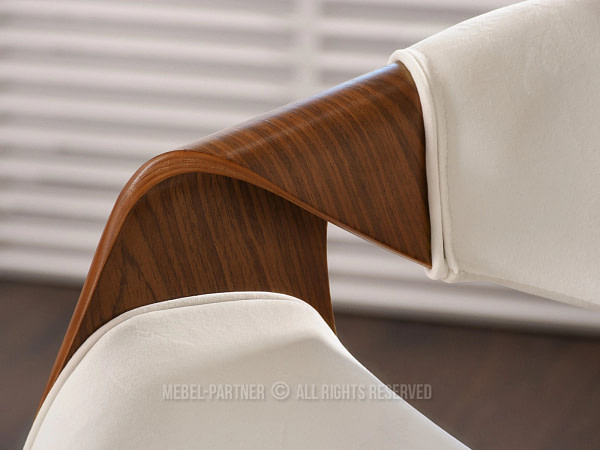 Hajlított székek BENT szék, dió-krémszínű velúr 15