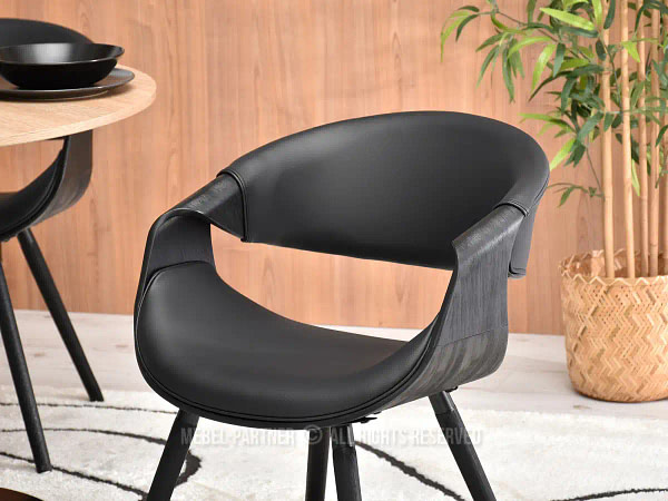 Hajlított székek BENT szék, fekete-fekete ekobőr 5