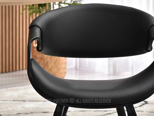 Hajlított székek BENT szék, fekete-fekete ekobőr 7