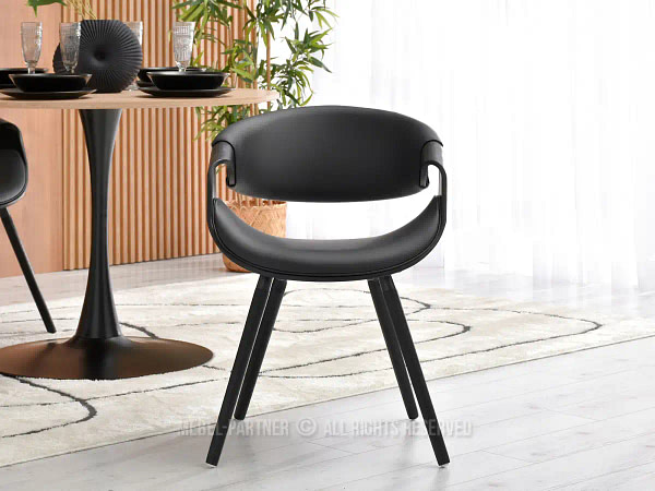 Hajlított székek BENT szék, fekete-fekete ekobőr 4