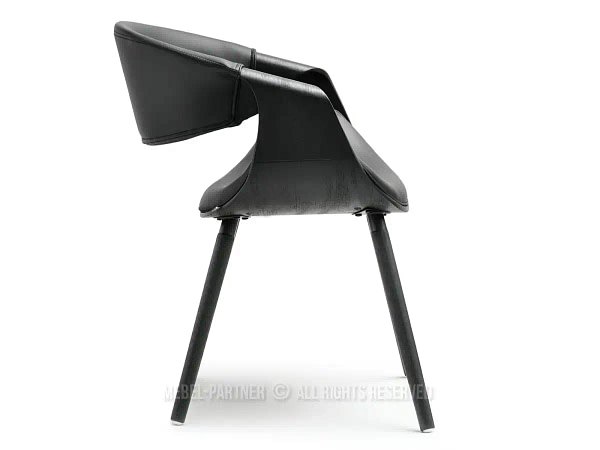 Hajlított székek BENT szék, fekete-fekete ekobőr 11