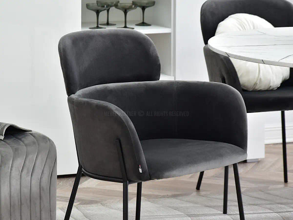 Zonder categorie BIAGIO design szék, grafit velúr 3